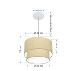 Lustres Pendentes Duplo Cilíndrico Vivare Md-4354 Cúpula Em T