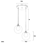 Lustres Pendentes Duplo Harmony Bolinha Escovado