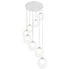 Lustres Pendentes Óctuplo Harmony Bolinha Escovado