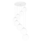 Lustres Pendentes Óctuplo Orby Bolinha Branco