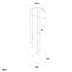 Lustres Pendentes Óctuplo Orby Bolinha Dourado