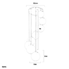 Lustres Pendentes Óctuplo Orby Bolinha Escovado