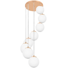 Lustres Pendentes Óctuplo Orby Bolinha New Cobre