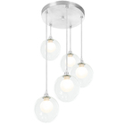 Lustres Pendentes Quíntuplo Harmony Bolinha Escovado