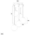 Lustres Pendentes Quíntuplo Orby Bolinha Preto