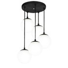 Lustres Pendentes Quíntuplo Orby Bolinha Preto