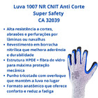 Luva 1007 Nr Cnit Anti Corte Super Safety Ca 32039 T9 Cinza E