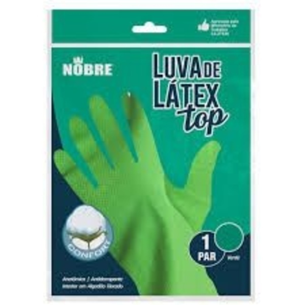 Luva Borracha/latex Top Verde G Nobre