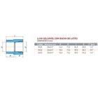 Luva Com Bucha De Latão Para Água Azul - Krona, Tamanho: 25mm