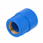 Luva com Bucha Roscável e Soldável Azul 25x20mm 3/4x1/2" Plastilit