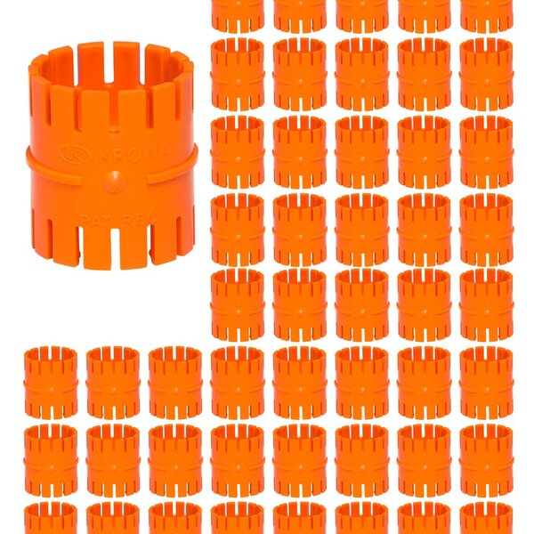 Luva Corrugado 25mm Reforçado Laranja 50 Peças Krona