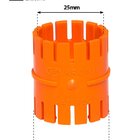 Luva Corrugado 25mm Reforçado Laranja 50 Peças Krona