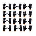 Luva De Algodão Tocha Pigmentada 4 Fios - Preta 12 Pares