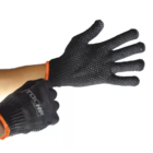 Luva De Algodão Tocha Pigmentada 4 Fios - Preta 12 Pares