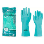 Luva De Borracha Nitrílica Sem Forro Verde Limpeza Multiuso -