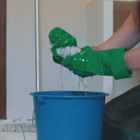 Luva De Borracha Nitrílica Sem Forro Verde Limpeza Multiuso -