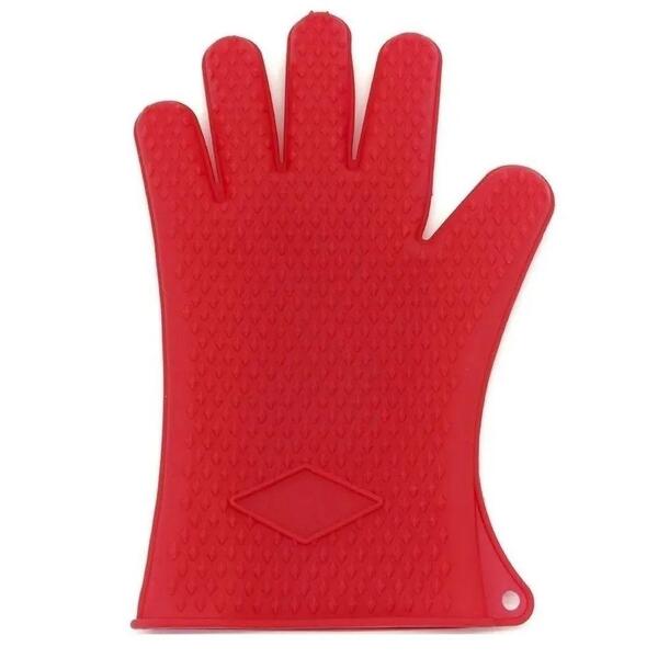 Luva De Silicone 5 Dedos Vermelha Mimo Style
