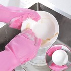 Luva De Silicone Para Lavar Louça Limpeza Geral Multiuso-rosa