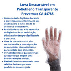 Luva Descartável Polietileno Transparente Restaurante Cozinha