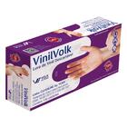Luva Descartável Volk Vinil Sem Amido Com 100 Unidades
