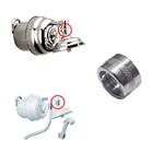 Luva Em Metal Recartilhada Para Ducha Articulavel Cardal Du21