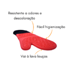 Luva Em Silicone Kenya 19x37cm Vermelha