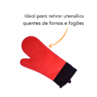 Luva Em Silicone Kenya 19x37cm Vermelha