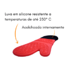 Luva Em Silicone Kenya 19x37cm Vermelha