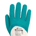 Luva Green Em Algodão Malha Com Banho 3/4 Em Látex Natural  P