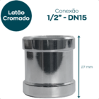 Luva Hidráulica 1/2 Polegada Latão Cromado Rosca Femea Bsp Co