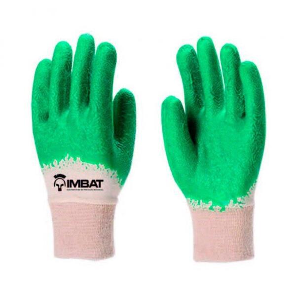 Luva Imbat Tricotada Com Banho, Janela Em Latex, Verde, Taman