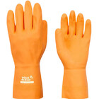 Luva Látex Laranja Reforçada Slim Proteção Quimica Limpeza Mu