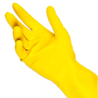 Luva Latex Limpeza Multiuso Amarela P M G - 6 Pares - M