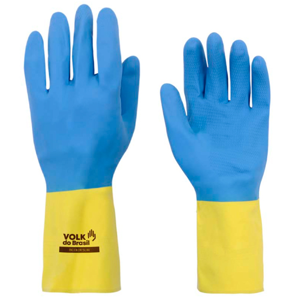 Luva Látex Neoprene Volk Bicolor Slim Eg