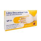 Luva Látex Volk Descartável Com 100 Unidades