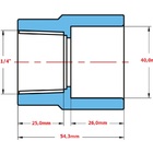 Luva Lr Para Água Marrom - Krona, Tamanho: 40mm X 1.1/4"