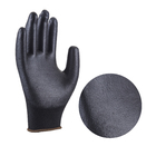 Luva Multitato Segurança Emborrachada Preta Pu Com 10 Pares T