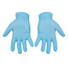 Luva Nitrílica Descartável Sensi Soft  Azul Com Proteção Quím