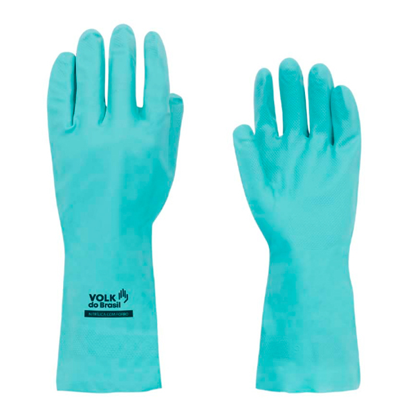 Luva Nitrílica Nitrislim Flocada 33 Cm Espessura 0.38mm Ca 40
