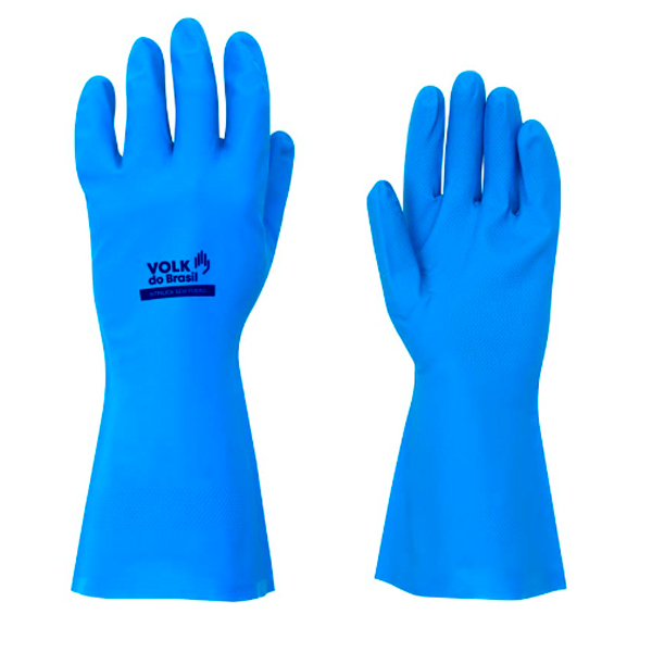 Luva Nitrílica Sem Forro Clorinada Riscos Mecânicos E Químico