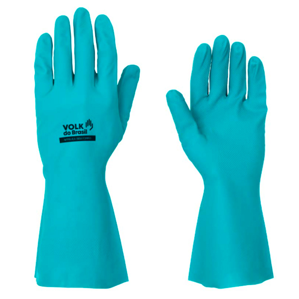 Luva Nitrílica Sem Forro Clorinada Riscos Mecânicos E Químico