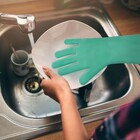 Luva para Limpeza Geral Verde Água Flash Limp