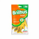Luva para Limpeza Residencial M Multiuso Amarela Brilhus