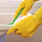 Luva para Limpeza Residencial M Multiuso Amarela Brilhus