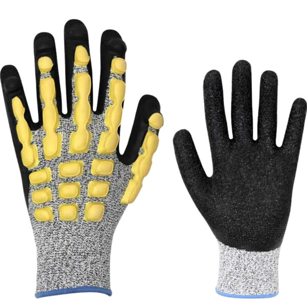 Luva Proteção Reforçada Impacto Cut Amarela Volk Ca 38654 Pre