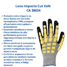 Luva Proteção Reforçada Impacto Cut Amarela Volk Ca 38654 Pre