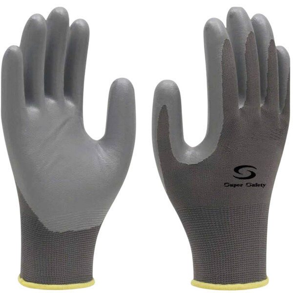 Luva Segurança 1006 Nyn Cinza Super Safety Proteção Abrasiva