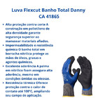 Luva Segurança Flexcut Banho Total Danny Epi Ca 41865 M Azul