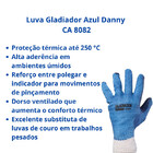 Luva Segurança Gladiador Azul Danny Epi Proteção Mecanica Ser