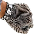 Luva Segurança Malha De Aço 5 Dedos Leal Ca 12203 G Azul